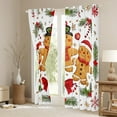 thumbnail image 3 of Manfei Cartoon Gingerbread Man Blackout Curtains Set of 2 (52x84 Each),Cute Bowtie Bow Window Curtains,Kawaii Red Snowflake Curtains and Drapes For Boys Girls,Microfiber Bedroom Decor, 3 of 6