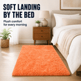 thumbnail image 4 of HOISUN 4x6 ft Soft Shag Area Rug for Bedroom Living Room, Fluffy Plush Non-Slip Carpet, Tie-Dye Orange, 4 of 10