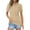 Beige, variant on XUELUO Boho Tops For Women Summer Solid Color Lapel Button Down Short Sleeve Slim Fit Casual Shirts For Women Tee Shirts Streetwear,Beige,S