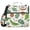 Coconut Tropical Palm Leaves, variant on 3 Ring Zipper Binder with Shoulder Strap Waterproof Trapper Keeper 2 Inch D-Ring 500 Sheets Capacity White Blue 3d Flower