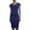 C-Blue664, variant on DHFJKG Women's Work Dress Formal Pencil Midi Dress Short Sleeve Business Casual Wear Summer Solid Color Slim Fit Versatile Dresses