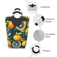 thumbnail image 4 of Bingfone Fresh Orange Laundry Hamper,Large Canvas Fabric Lightweight Storage Basket Toy Organizer Dirty Clothes Collapsible, 4 of 6