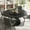 Black with Black, variant on POVISON 51"Modern Round Glossy White Dining Table for 4, Sintered Stone Tabletop With Black X Carbon Steel Base