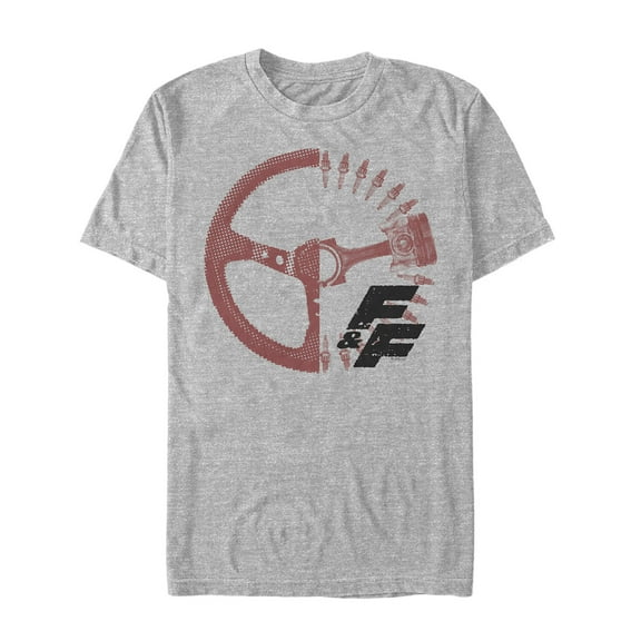 Men's Fast & Furious FF Steering Wheel Graphic Tee Athletic Heather Small