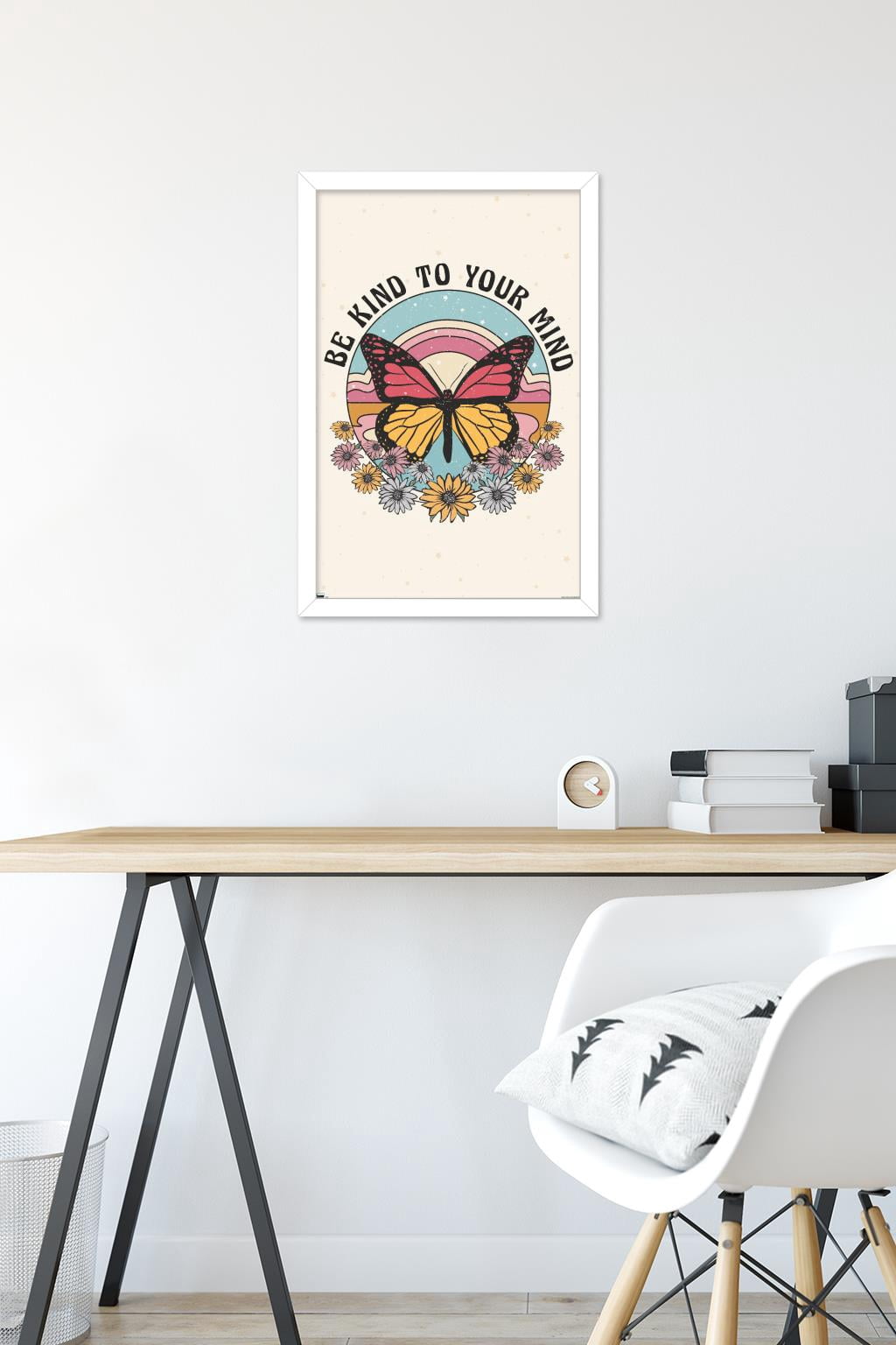 Be Kind to Your Mind Wall Poster, 14.725" x 22.375" Framed