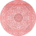 thumbnail image 1 of Ahgly Company Indoor Round Medallion Red Traditional Area Rugs, 7' Round, 1 of 4