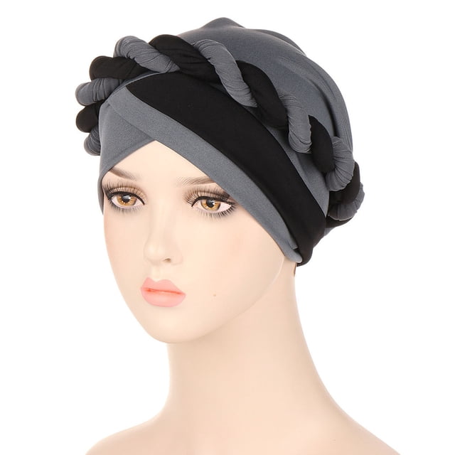 Turban Tressé pour Femmes Chapeau Bonnet de Cancer Foulard Couvre-Chef