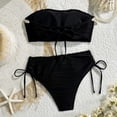 thumbnail image 7 of BSDJILFG Strapless Swimsuits for Women 2 Piece Cute Bikini Sets Bandeau Swim Bra with Cheeky Underwear, 7 of 7