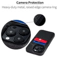 thumbnail image 5 of Dockem Card Case for iPhone 14 Pro with Built-in Metal Plate for Magnetic Mounting & 2 Pockets: Luxe M2 (Black), 5 of 10