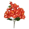 thumbnail image 4 of Mainstays 19’’H Indoor Artificial Floral Mixed Bush, Hibiscus, Orange Color., 4 of 8
