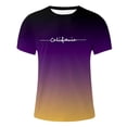 thumbnail image 4 of Krdevn Men's Oversized Summer T Shirt Crew Neck Short Sleeve T Shirt with Gradient City Print Basic Shirts Men Loose Casual Shirts Sports Shirts,XS, 4 of 4