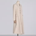 thumbnail image 3 of Slanted Placket Single Button Coat (L, Off-White), 3 of 9