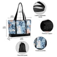 thumbnail image 2 of FORMRS Canvas Laptop Tote Bag for Women with 15.6" Computer Compartments Shoulder Handbag, Floral Easter Rabbits, 2 of 7