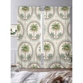 thumbnail image 3 of Date Palm Trees Sheer Curtains 2 Panels Set Summer Vintage Abstract Green Palm Tree Botanical Linen Sheer Window Curtains Light Filtering Rod Pocket Voile Drapes for Bedroom Living Room 52"X96", 3 of 8