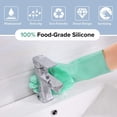 thumbnail image 5 of Dishwashing Gloves Dish Scrub Gloves Reusable 100% food grade Silicone Scrubber Gloves high temperature For Dishes Housework Kitchen Pet Grooming Bathroom Cleaning, 5 of 7