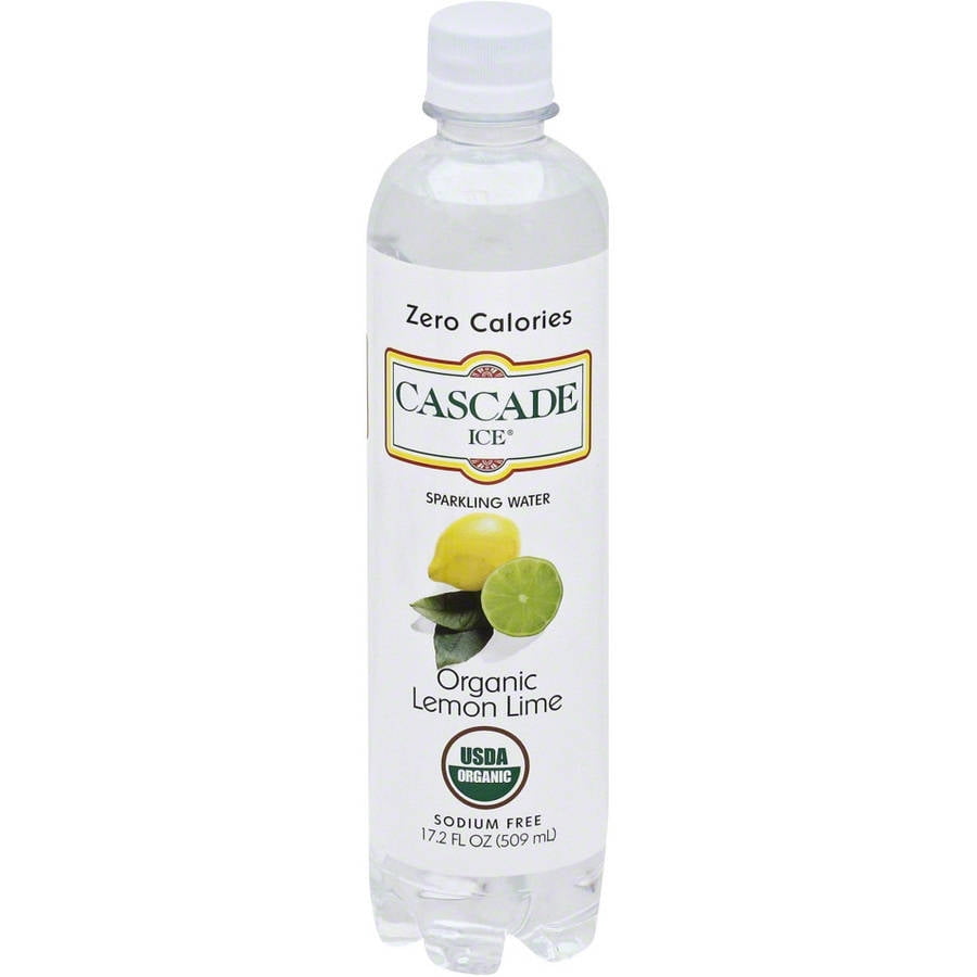 Cascade Ice Organic Lemon Lime Sparkling Water, 17.2 fl oz, (Pack of 12) by
