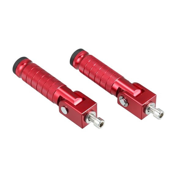 Red Motorcycle Folding Foot Pegs Aluminum Alloy Motorbike Footrests Pedals Universal Foot Pegs 1 Pair