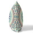 thumbnail image 3 of Amrita Sen Suede Zippered Pillow With Beige And Blue CAPL225FSDS-ZP-16x16, 3 of 4