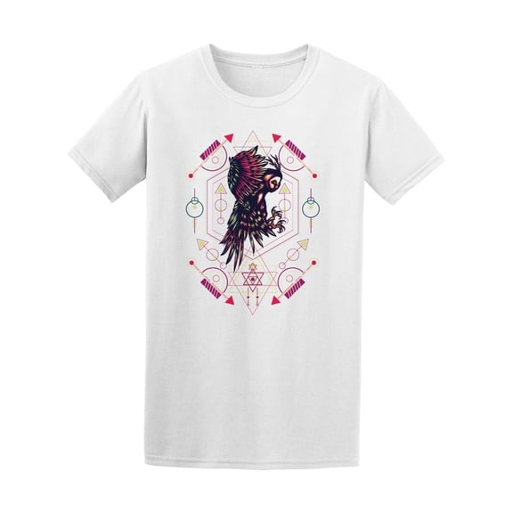 Abstract Geometry Flying Owl Tee Men's -Image by Shutterstock