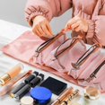 thumbnail image 4 of Bolsa de cosméticos de viaje para mujer, bolsa de lavado portátil para viaje al aire libre, extraíble, de gran capacidad, organizador de almacenamiento de cosméticos, 4 of 4