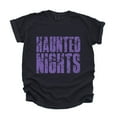 thumbnail image 6 of Haunted Nights Block Distressed - Women's Garment Dyed Graphic T-Shirt, 6 of 9