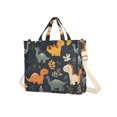 thumbnail image 7 of FORMRS Womens Corduroy Tote Bag Crossbody Shoulder Handbag with Pocket, Cartoon Dinosaur, 7 of 7