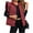 Red, variant on Womens Plaid Puffer Vests Ruffle Sleeveless Lightweight Quilted Vest Fall Winter Padded Gilets Coats