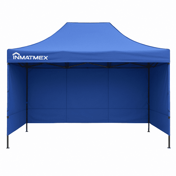 CARPA PLEGABLE CON PARED AZUL