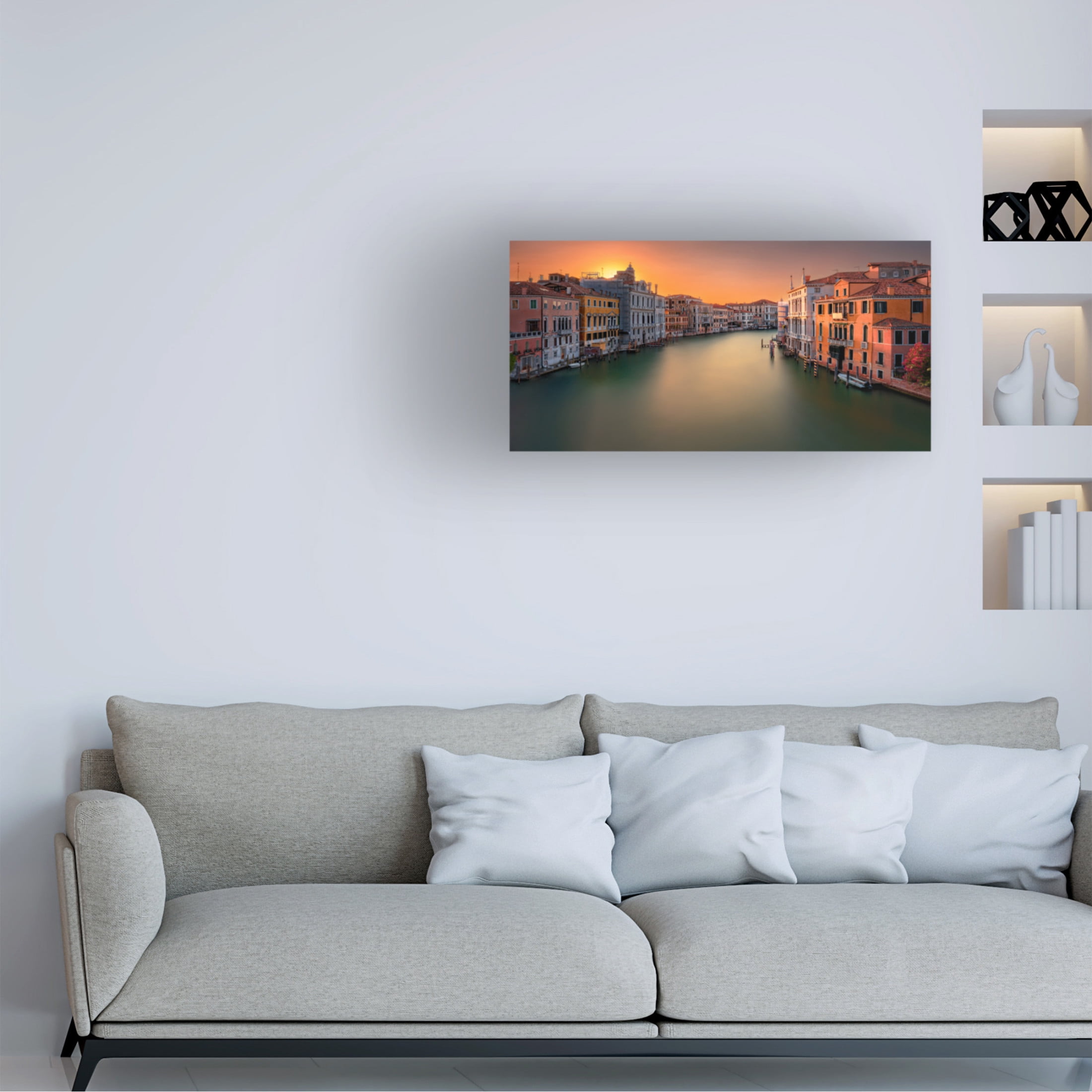 Trademark Fine Art Tommaso Pessotto Sunset in Venice Canvas Wall Art