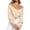 Apricot, variant on Off The Shoulder Sweater for Women Winter Fall Fashion V Neck Long Sleeve Ribbed Knit Wrap Cropped Sweaters