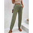 thumbnail image 5 of Womens Yoga Sweatpants Loose Workout Harem Joggers Casual Comfy Lounge Pajama Pants with Pockets Army Green S, 5 of 7