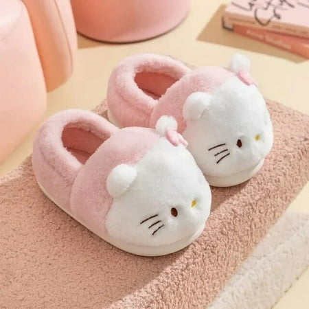 

Sanrio Cinnamoroll Hello Kitty Kuromi Melody slipper Fluffy Cartoon Cotton Slippers Women‘s Winter Warm Slippers Homewear Shoes