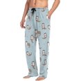 thumbnail image 5 of HPINK-T Men's Pajama Pants Super Soft Cute Sea Otters Sleep Lounge Pants Pjs Bottoms with Pockets, 5 of 7
