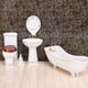 thumbnail image 5 of Juego de Baño en Miniatura para 1:12, Lavabo de Cerámica, Espejo para Bañera, Muebles en Miniatura, Accesorios para Muñecas para Baño Blanco Sunnimix Bañera de casa de muñecas, 5 of 8
