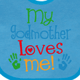 thumbnail image 4 of Inktastic My Godmother Loves Me Boys or Girls Baby Bib, 4 of 4