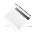 thumbnail image 3 of Stainless Steel Dough Cutter Scraper | Flat Food Spatula for Baking, Pizza, Pasta, Pastry Cutting | Ergonomic Handle | Heavy-Duty Metal | Easy Clean | 14x12x3cm | 1 Piece | White, 3 of 8