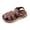 M10-Brown, variant on 18-24 Months Toddler Boy Sandal Kids Open Toe Woven Beach Footwear With Sole Summer Play Footwear White