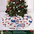 thumbnail image 6 of FMSHPON American Flag Gnome Xmas Christmas Tree Skirt Stand Mat for Holiday Party Decoration Indoor Outdoor 36 inches, 6 of 6