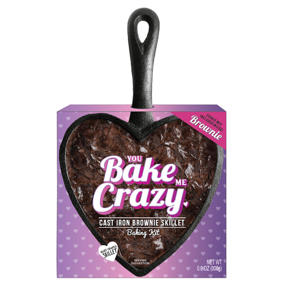 Poêle en forme de coeur brownie