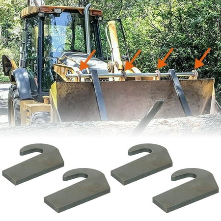 

Weld-On 4 Mounting Brackets 3/4 Thick for Pin Type Over The Bucket Loader Pallet Forks for Front Tractor Accessories