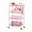 Pink, variant on Kingrack Rolling Cart, 4-Tier Metal Utility Cart with wheels for Office and Home, Black