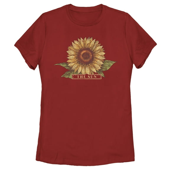 Women's Lost Gods Sunflower Drawing Graphic T-Shirt