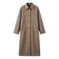 thumbnail image 6 of XRoczxe Women's Plaid Long Trench Coat, Classic Lapel Button Down Checkered Jacket, Casual Fall Winter Outerwear with Pockets for Daily Work Wear S-XXL, 6 of 6