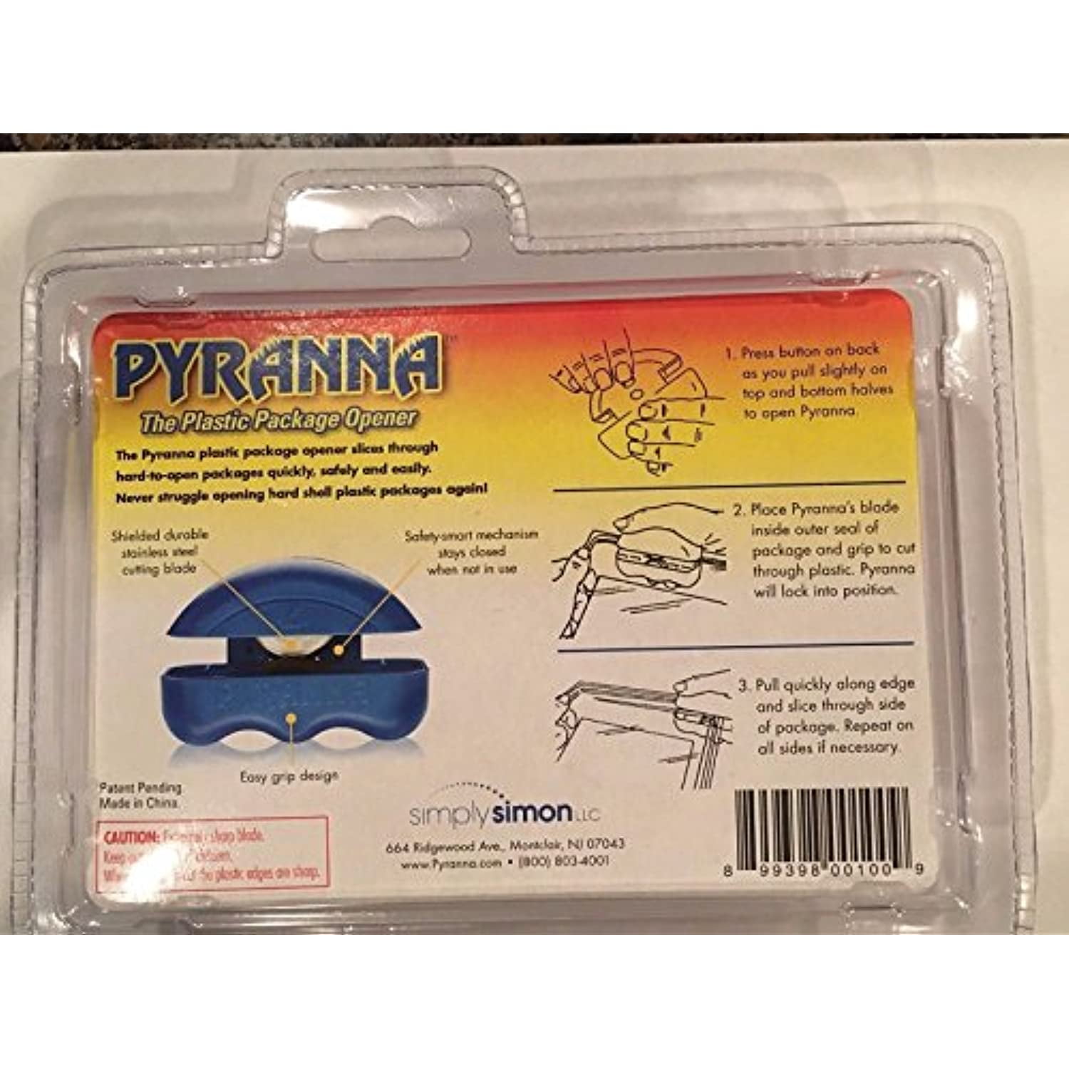 Pyranna Hard Shell Plastic Package Opener As Seen On TV New in