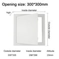 thumbnail image 4 of White ABS Inspection Port White Access Panel Door Plastic Removable Opening Flap Cover Plate Hatch Cover Doors Wall Ceiling, 4 of 8