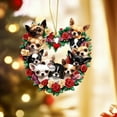 thumbnail image 3 of dajkiuy Cats Christmas Ornament, Xmas Acrylic Ornaments, Car Rear View Mirror Accessories, Kitten Ornament Gifts for Cat Lovers Women & Men, 3 of 5