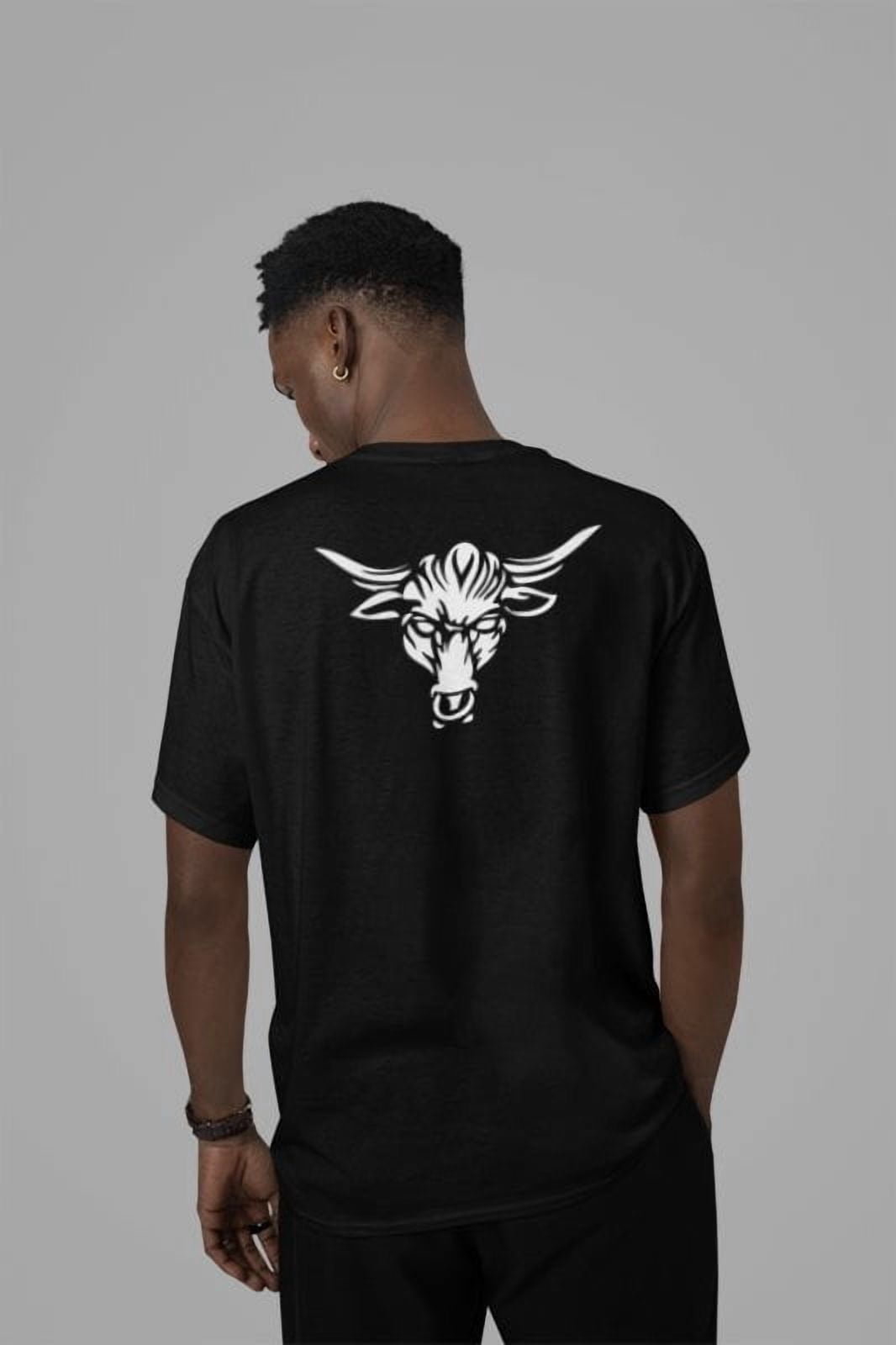 The Rock Just Bring It White Logo Brahma Bull Mens T-shirt