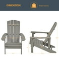 thumbnail image 2 of ACEGOSES 1 PcsFaux Wood Adirondack Chair Weather Resistant for Patio Garden, Backyard,Porches and Indoors,Light Gray, 2 of 5