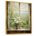 thumbnail image 2 of Designart "Blooming Farm Windows in the Countryside II" Farm Framed Wall Art - Country Green Farm Windows Hallway Framed Wall Art Decor, 2 of 6