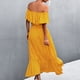 thumbnail image 1 of Vestido De Una Pieza Vestido De Verano Moda Vestido De Una Pieza Vestido Con Hombros Descubiertos Con Dobladillo Con Volantes Irregulares Patrón De Puntos Para Mujer Chica ANGGREK Otros, 1 of 5
